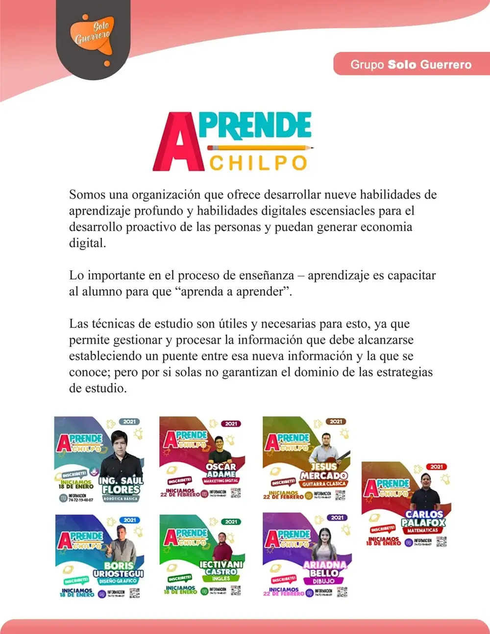 Presentación de Aprende Chilpo
