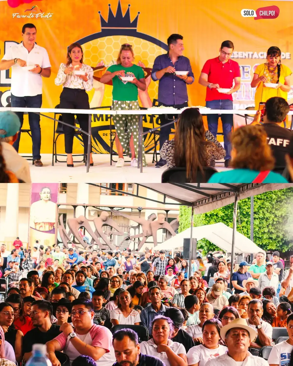 Público en un campeonato de comida organizado por Solo Guerrero