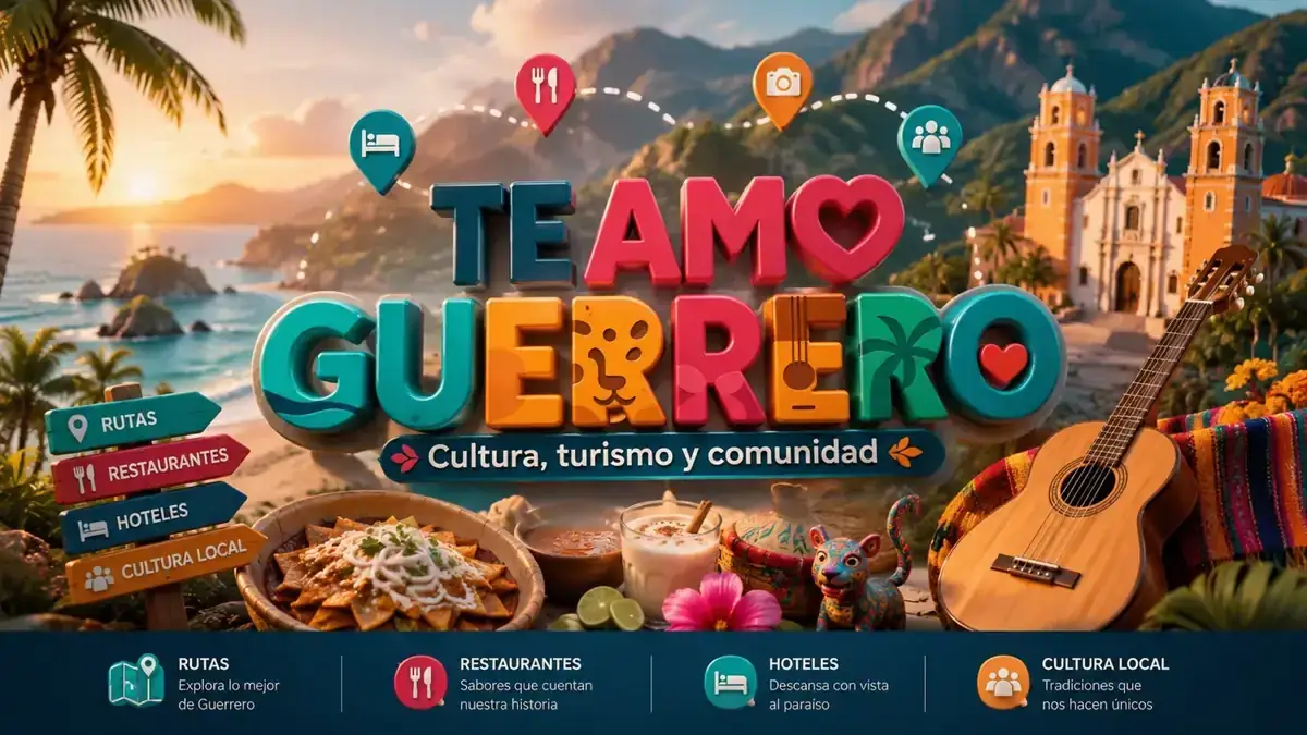 Diseño de Te Amo Guerrero sobre cultura, turismo y comunidad